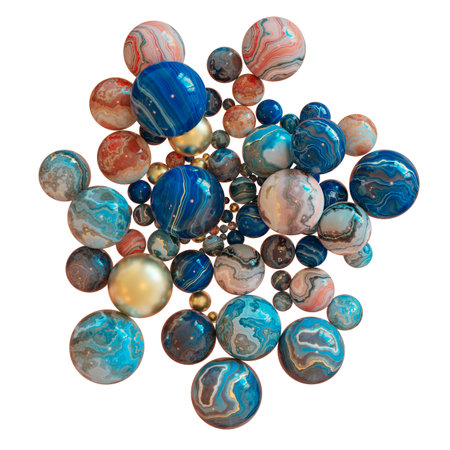 Decorative background of marble spheres.の写真素材