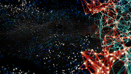Abstract digital background. Big data visualization.