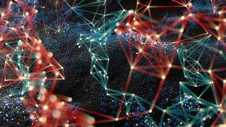 Abstract digital background. Big data visualization.の写真素材