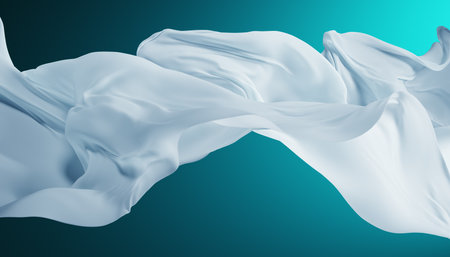 Abstract wave fabric movement dynamic.の写真素材