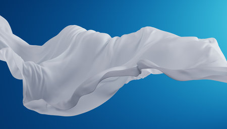 Abstract wave fabric movement dynamic.の写真素材