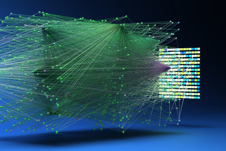 Data concept, Internet connection network high digital technology. 3D Render.の写真素材