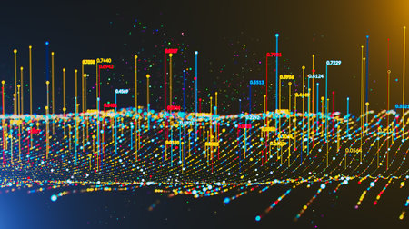 Abstract digital background. Big data visualization. Network connection structure. Science background. High quality photoの写真素材