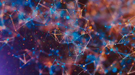 Abstract digital background. Big data visualization.の写真素材
