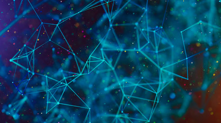 Abstract digital background. Big data visualization.の写真素材