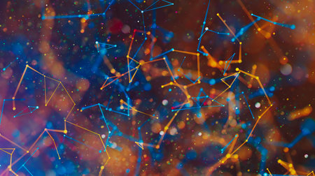 Abstract digital background. Big data visualization.の写真素材