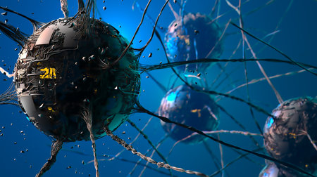 Futuristic Cellular Networks: A Journey Through Abstract Connectionsの写真素材