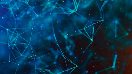 Sci-fi digital technology with line connect network and data graphic background.の写真素材