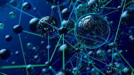 Interconnected Realms: A Cosmic Dance of Energy and Depthの写真素材