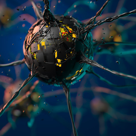 Neural Symphony: A Stylized Neuron with Dendritic Eleganceの写真素材