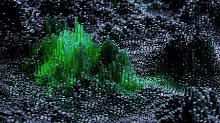 Green Digital Landscapeの写真素材