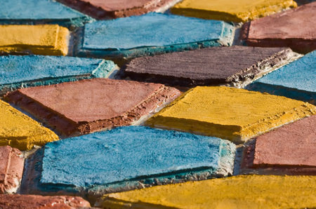 multi-coloured Background Dark blue, yellow, red, brown