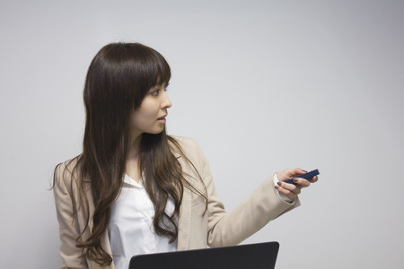 Business woman making presentationの写真素材