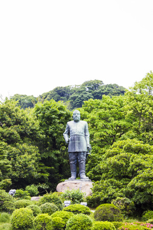 Statue of Takamori Saigo in Kagoshima, Japanの写真素材