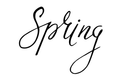 Spring. Handwriting calligraphy. Vectorのイラスト素材