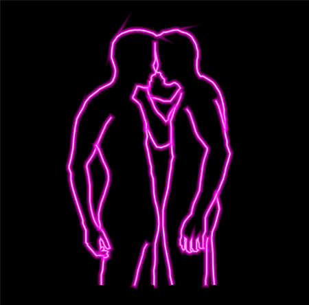 Gay bar neon bannerのイラスト素材