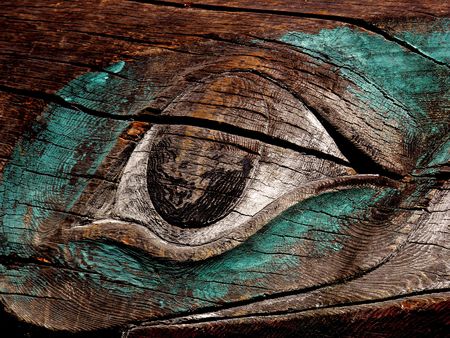 Wood eyeの写真素材