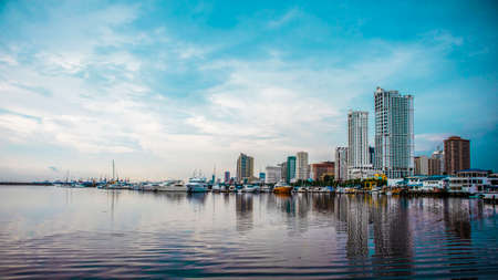 boats in the bayの写真素材