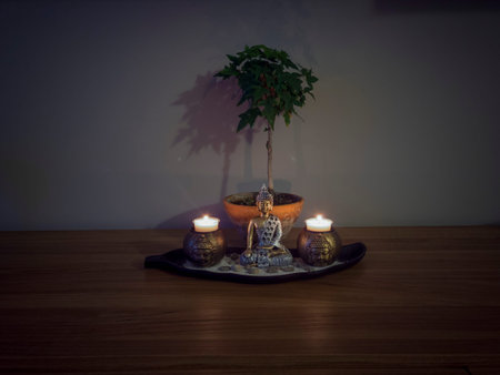 ornamental zen garden for the home, coupled with a bonsai creates a relaxing atmosphere for...