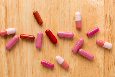 Colorful medicine pills and capsulesの写真素材