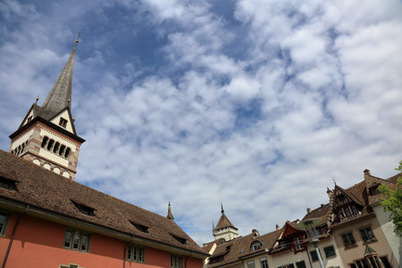 Exquisite architecture of the beautiful Swiss city of Schaffhausen