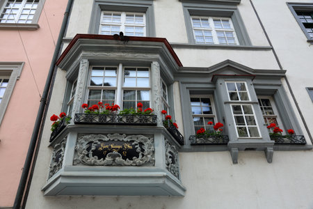 Exquisite architecture of the beautiful Swiss city of Schaffhausen