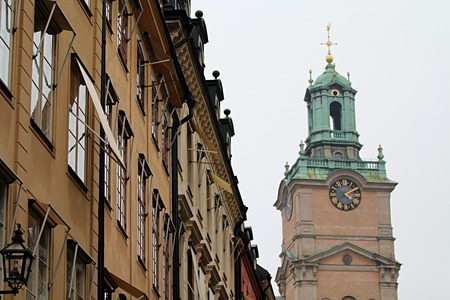 Exquisite architecture of the beautiful Swedish capital city of Stockholmの写真素材