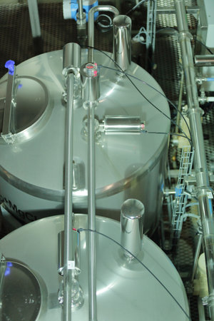 Equipment, industrial tools and machinery for the production of beer in factory shops