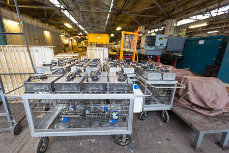 Depot division on maintenance, repair and service the subway trainsの写真素材