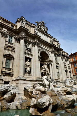 ROME, ITALY - APRIL 03, 2014: Trevi - the largest fountain in Romeのeditorial素材