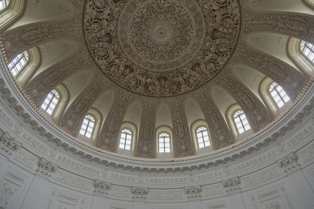 MOSCOW, RUSSIA - MARCH 3, 2017: Built in the 18th century, Petroff Palace is a gem of Russian architecture, located in the modern downtown of Moscow. Interior of the palace ensembleのeditorial素材