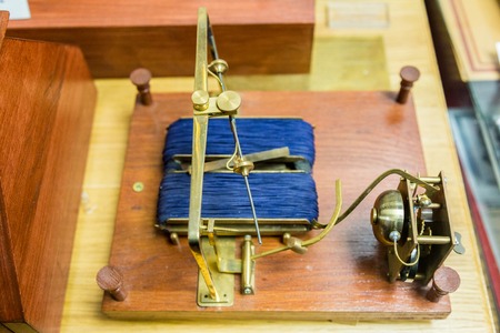 The world's first electromagnetic telegraph of the russian scientist P.L. Shilling, 1832の写真素材