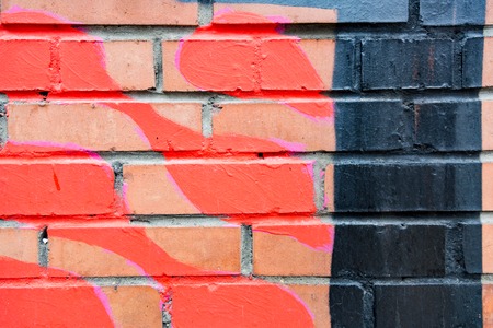 The idea of design embossed wall of an old textured bricksの写真素材