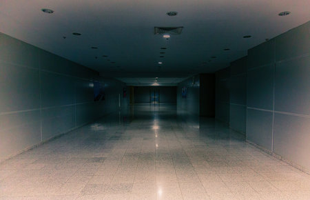 Office area and part of the corridor in the modern business center