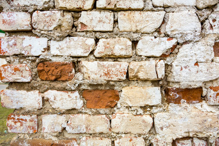 The idea of design embossed wall of an old textured bricks
