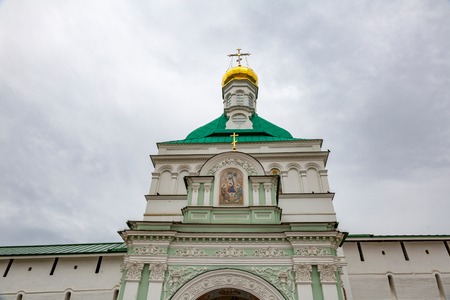 SERGIEV POSAD, RUSSIA - APRIL 26, 2017: Architecture of the ensemble of orthodox buildings of the Holy Trinity Saint-Sergius Lavraのeditorial素材
