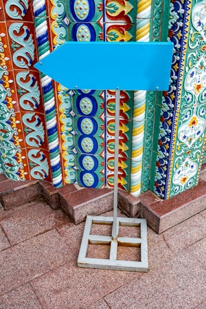 Homemade direction pointer without signs and symbolsの写真素材