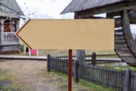 Homemade direction pointer without signs and symbolsの写真素材