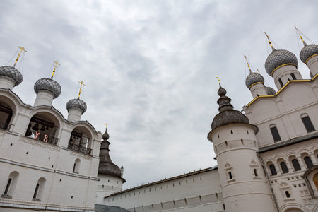 ROSTOV VELIKIY, RUSSIA - APRIL 26, 2017: The architecture of the Rostov Kremlin