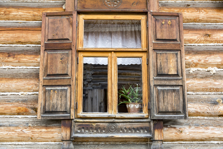 SUZDAL, RUSSIA - APRIL 28, 2017: Open air museum. Historic masterpiece of wooden architectureのeditorial素材
