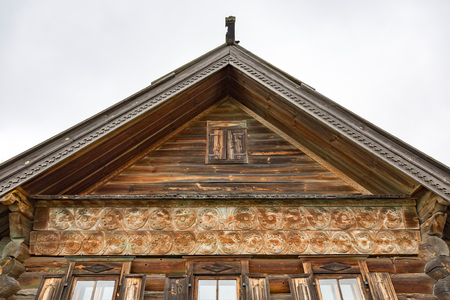 SUZDAL, RUSSIA - APRIL 28, 2017: Open air museum. Historic masterpiece of wooden architectureのeditorial素材