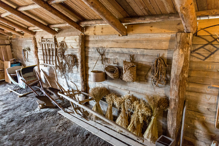 SUZDAL, RUSSIA - APRIL 28, 2017: Open air museum. Historic masterpiece of wooden architectureのeditorial素材