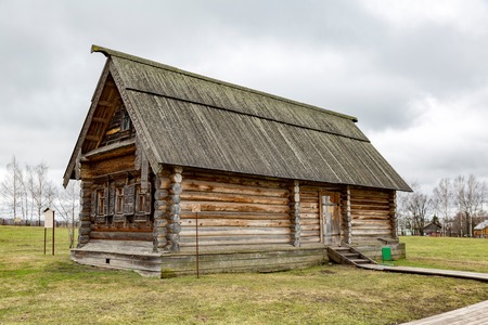 SUZDAL, RUSSIA - APRIL 28, 2017: Open air museum. Historic masterpiece of wooden architectureのeditorial素材