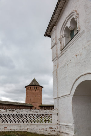 SUZDAL, RUSSIA - APRIL 28, 2017: Spaso-Evfimiev Monastery. Architectural and Museum Complex
