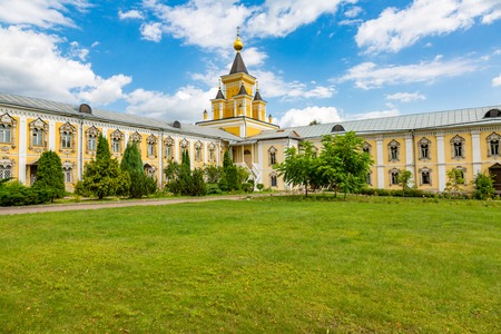 DZERZHINSKY, RUSSIA - AUGUST 5, 2017: Exterior of the Nikolo-Ugreshsky Monastery. Founded in 1380のeditorial素材