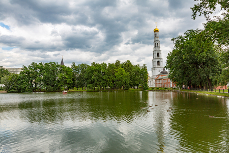 DZERZHINSKY, RUSSIA - AUGUST 5, 2017: Exterior of the Nikolo-Ugreshsky Monastery. Founded in 1380のeditorial素材