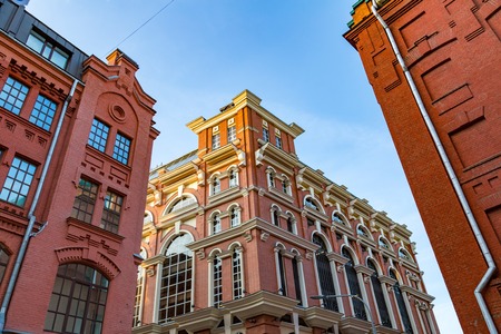 MOSCOW, RUSSIA - SEPTEMBER 9, 2017: Brick building of the Golutvin Textile Manufactory of the 19th Centuryのeditorial素材