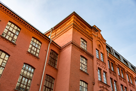 MOSCOW, RUSSIA - SEPTEMBER 9, 2017: Brick building of the Golutvin Textile Manufactory of the 19th Centuryのeditorial素材