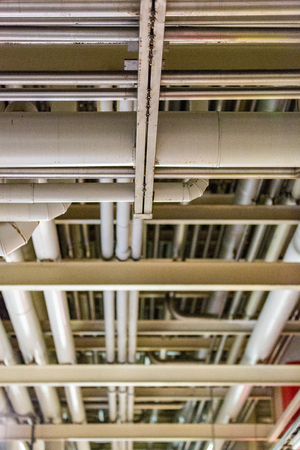 Pipes for technical use in the industrial plant areaの写真素材