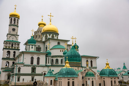 NEW JERUSALEM, ISTRA, RUSSIA - NOVEMBER 11, 2017: Architecture of the Resurrection Male Monastery